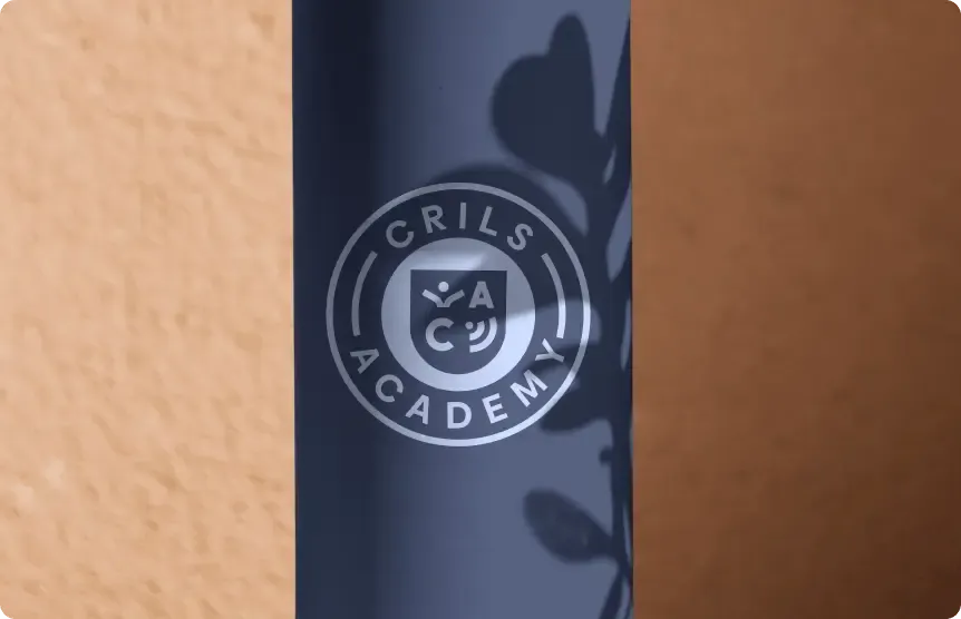 Bottle with the CRILS Academy seal
